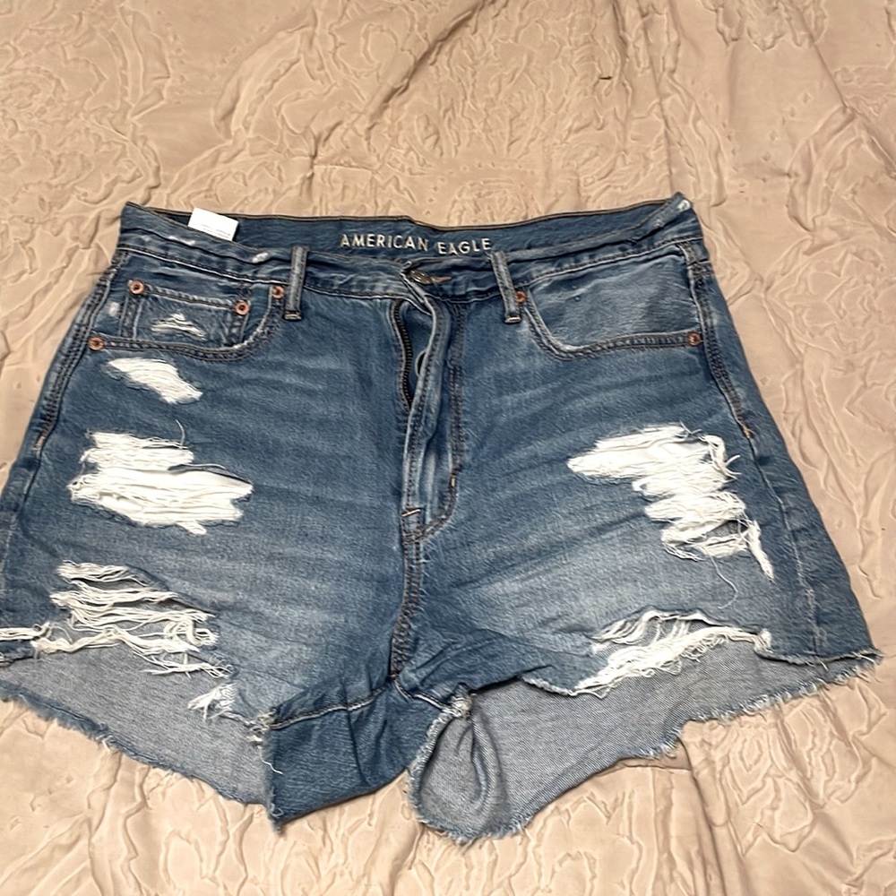 Super cute ripped high waisted shorts.